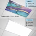 thumbnail image 3 of 2 Pack Gradient Marble Texture Fluorescent Light Covers for Ceiling Lights Marble Texture Modern Art Magnetic Ceiling Light Covers Overhead Light Filters for Office Classroom Home, 3 of 9