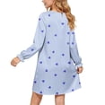 thumbnail image 6 of Auroural Girl'S Round Neck Long Sleeves Dress Homewear Sleeping Dress Kids, 6 of 9