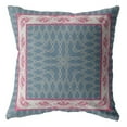 thumbnail image 1 of Square Nest Double Sided Suede Pillow, Zippered, Pink and Blue, 1 of 2