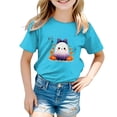 thumbnail image 4 of Enyan Halloween Shirt Girls Short Sleeve Crewneck Tshirts Cute Ghost Graphic Tees Halloween Girls Shirt(Size 9-10 Years), 4 of 5