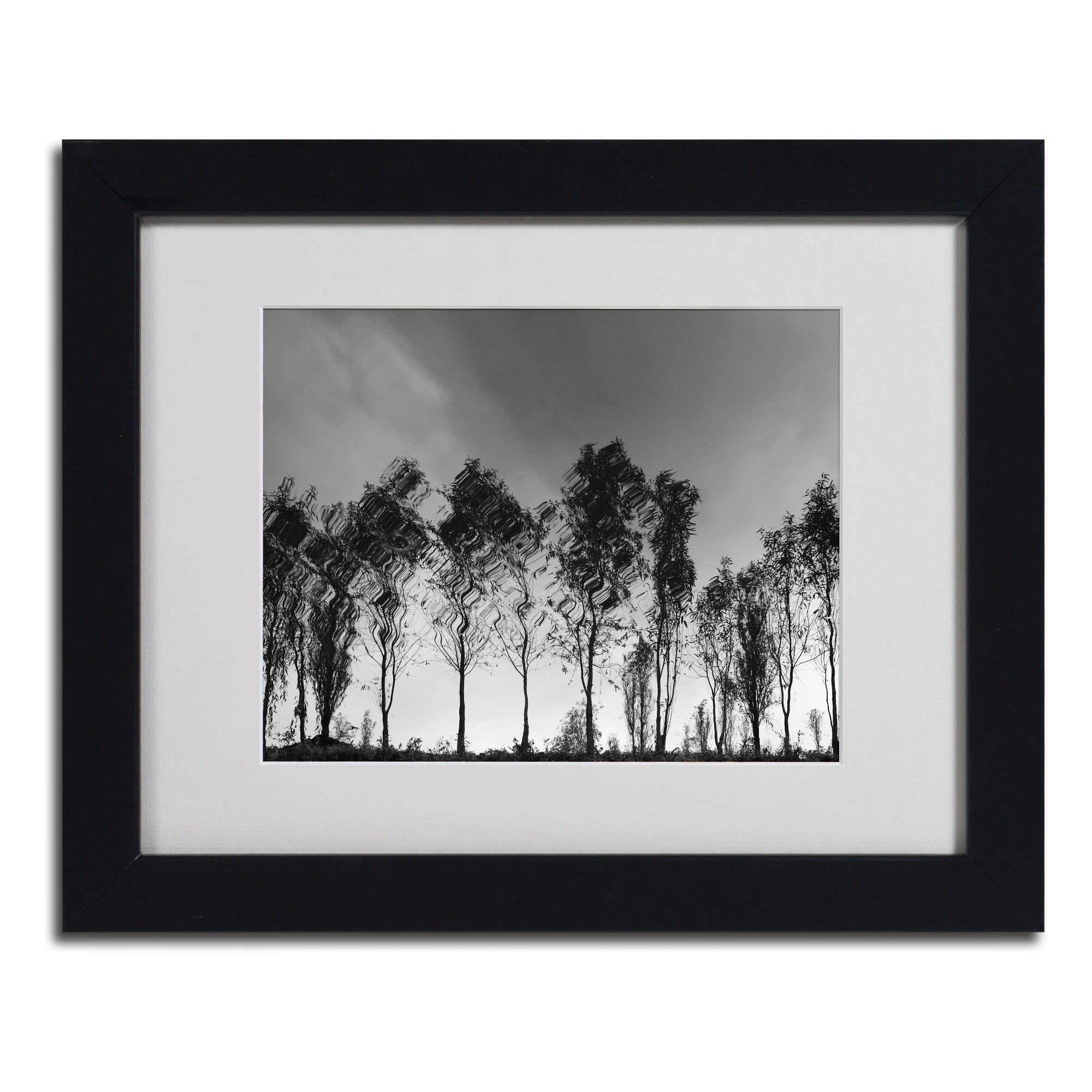 Trademark Fine Art "Xochimilco" Matted Framed Art by Moises Levy, Wood Frame