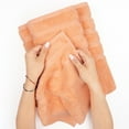 thumbnail image 5 of American Soft Linen Luxury Turkish Hand Towel Set, 100% Cotton 4 Piece Hand Face Towels for Bathroom and Kitchen, Malibu Peach, 5 of 9