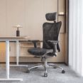 thumbnail image 2 of Silla Ergonómica Premium Eco Randu – Diseño Ergonómico Avanzado con Soporte Lumbar Ajustable, Cabecera y Malla Transpirable – Máxima Comodidad para Oficina y Home Office, 2 of 7