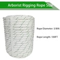 thumbnail image 2 of YISITIAN Double Braid Polyester Arborist Rigging Rope, High Strength Tree Ropes, Heavy Duty Nylon Pulling Rope for Camping, Swing and Gardening (3/8IN x 200FT) White CJ919-46826, 2 of 6