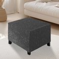 thumbnail image 3 of Eurhowing Square Ottoman Covers, Non-Slip Stretchable Jacquard Ottoman Slipcover, Pet Hair Resistant Furniture Protector for Folding Storage Stool, Dark Gray, L, 3 of 7