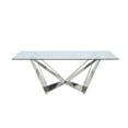 thumbnail image 2 of Dekel Dining Contemporary styled Glass Table in Chrome Finish, 2 of 4