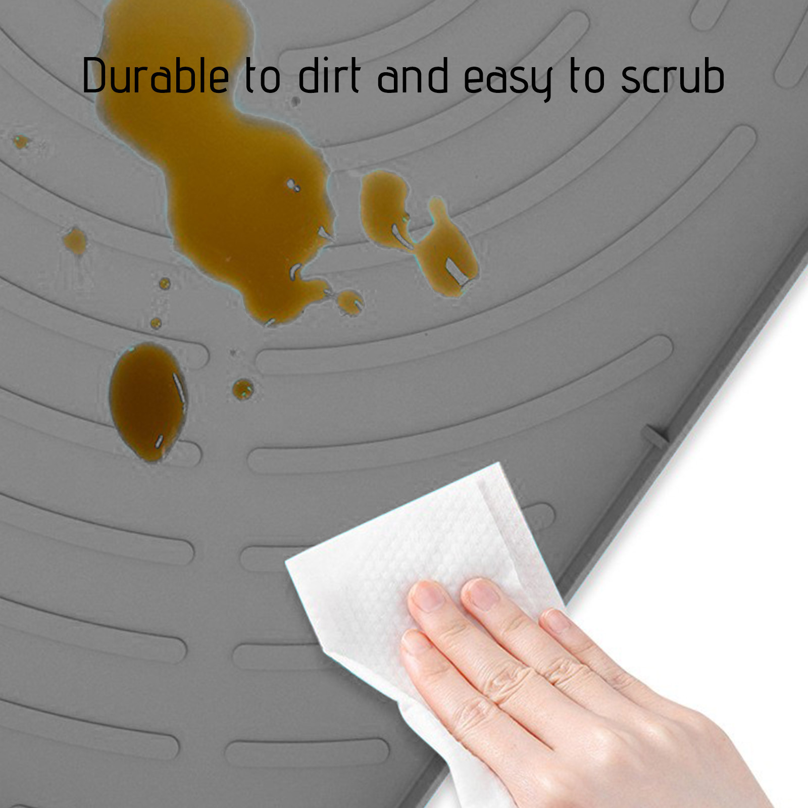 SHIMELE Non-Slip Kitchen Cabinet Liner, Under Sink Drip Tray Mat, Waterproof Shelf Padding, Eco-Friendly Cabinet Protector for Bathroom, Kitchen Organization