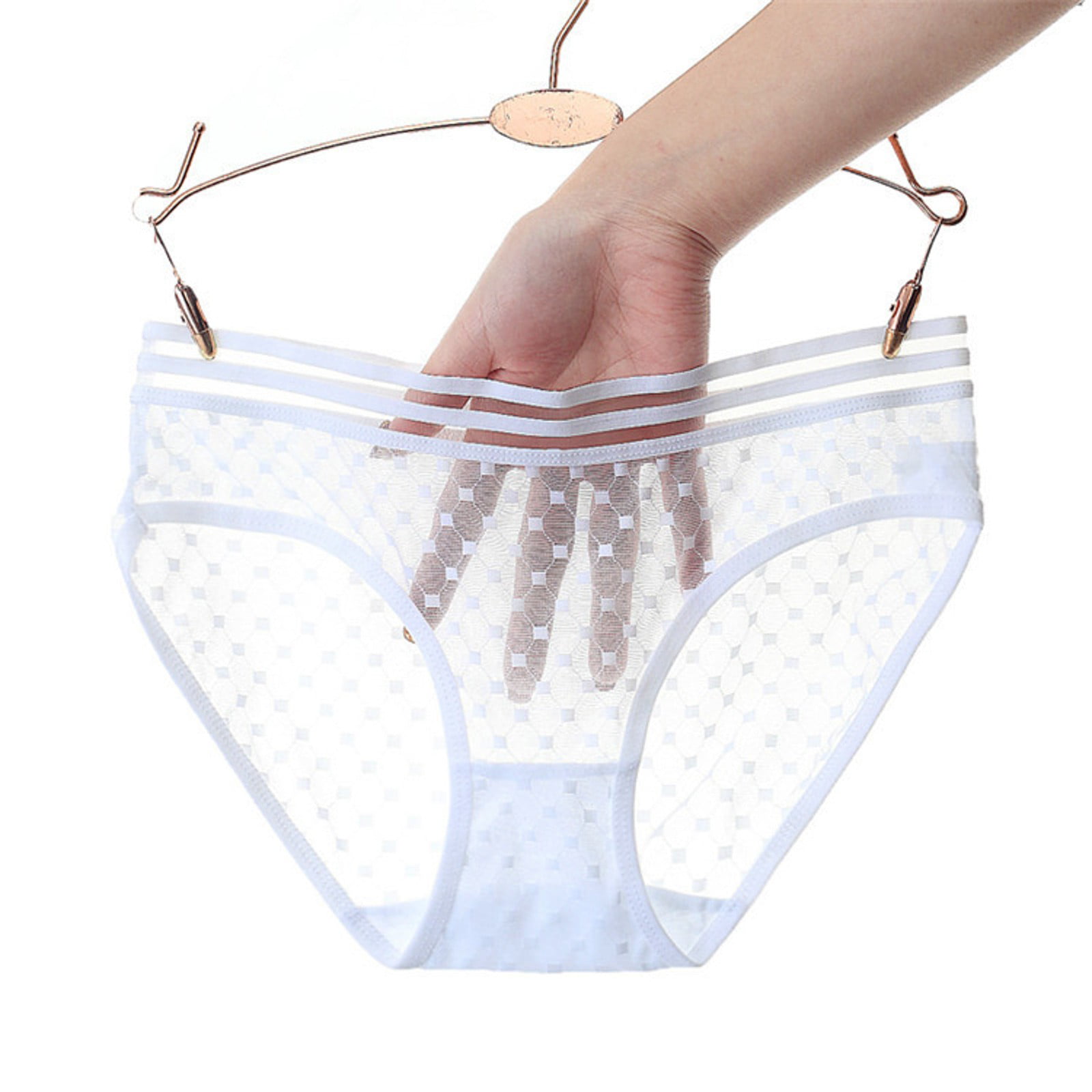 Zuwimk G String Thongs For Women,Women's Micro Thongs Tiny Panties  Underwear Beige,M