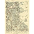 thumbnail image 2 of USGS 11x14 Gold Ornate Wood Framed with Double Matting Museum Art Print Titled - Boston North Massachusetts Quad - USGS 1946, 2 of 4