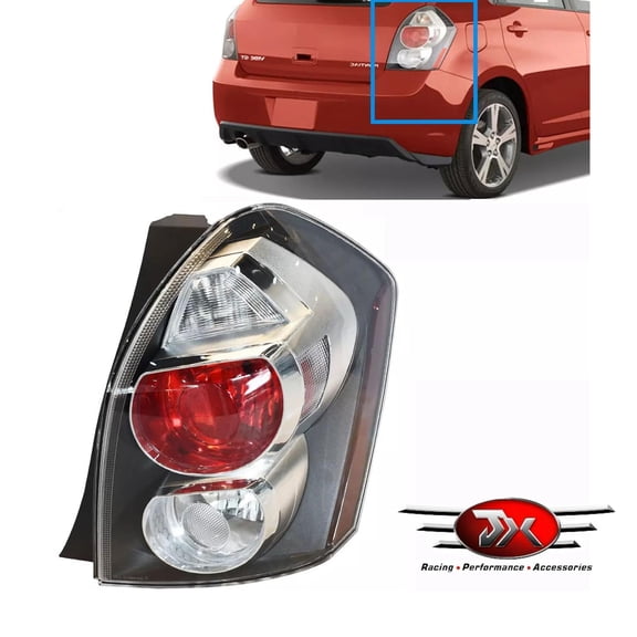 JX RACING Compatible with 2009-2010 Pontiac Vibe Tail Lamp Passenger Right Side Brake Stop Black RH