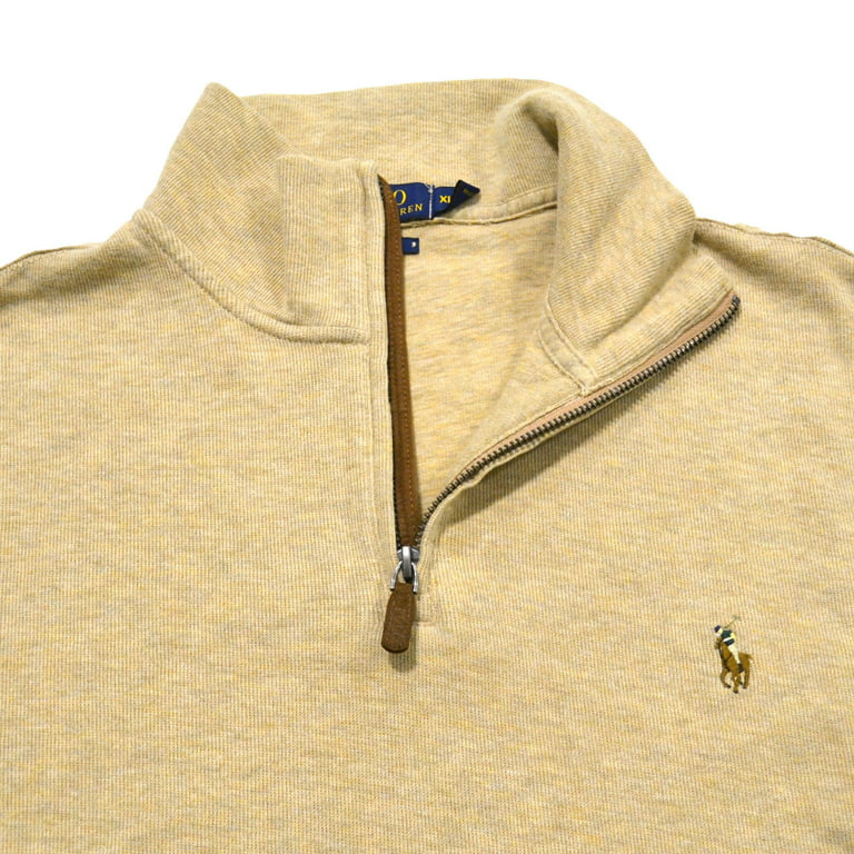 Polo Ralph Lauren Mens Monogram Mock Neck 1/2 Zip Sweater 