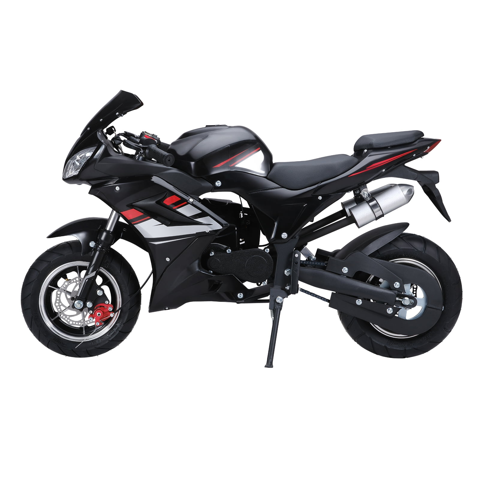 Dapmiu 49cc 4-Stroke Kids Mini Motorcycle with Hydraulic Shock Absorption, Dual Disc Brakes & Headlights, Low Noise Engine