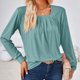 thumbnail image 3 of Camiseta Camisa básica para mujer Top Estilo simple Manga larga Casual Traje diario (Verde XL) Cgtredaw Verde T XL para Mujer, 3 of 6