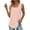 Pink, variant on HUANBAI Summer Vest Loose Pleated Square Neck Sleeveless Top Large Size Women's Top Cotton Tank Top