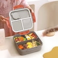 thumbnail image 4 of Large Capacity Three Compartment Lunch Box with Tableware, Portable Sealed Meal Container for Workers, Microwave Safe And Leak-Proof Bento Box for Office And Travel, 1 Lunch Box, 4 of 7