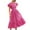Hot Pink, variant on Bigersell Spring Wedding Guest Dresses for Women Fashion Women Summer Casual Backless Solid Bandage Sleeveless Flounced Dress Women's Plus Little Black Dress Style 25608, Female Mid-Length Dresses M