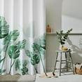 thumbnail image 2 of Shower Curtain Set Tropical Plant Shower Curtain for Bathroom Green Shower Curtain Odorless Washable Bathroom Curtain for Hotels and Bathtubs, Standard Size 72"x72", 2 of 6