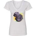 thumbnail image 3 of Inktastic Colorful Lurking Gator Women's V-Neck T-Shirt, 3 of 5