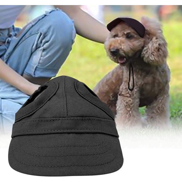 Sombrero deportivo para perros Gorra de béisbol para gatos Sombrero para el sol al aire libre para mascotas Sombrero para el sol de moda Sombrero de viaje de verano con rayas ajustables con orificios