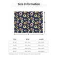 thumbnail image 5 of Honeii Sloth with Donuts print throw blanket, crafted from cozy cotton flannel, offers versatile home decor as a bedding suitable for all seasons.-80"x60", 5 of 6