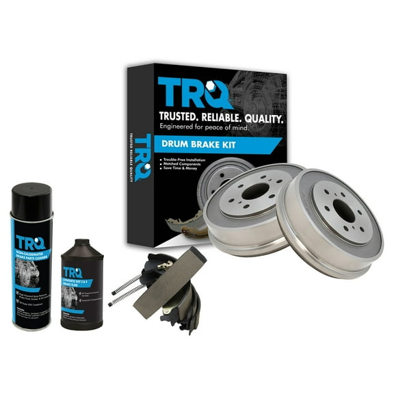 TRQ Rear Brake Drum & Shoe Kit Sides w/Chemicals BKA16060 Fits select: 2005-2008 CHEVROLET SILVERADO, 2008 GMC SIERRA