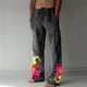 thumbnail image 1 of Pantalones largos de verano para hombre, de algodón y lino, con pierna ancha, estampados, con cordones, para deportes y vacaciones, 1 of 7