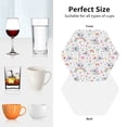 thumbnail image 6 of Honeii Cute Koala print Leather Coaster Set of 4, ideal for safeguarding your furniture from drinks spills and effortless cleanup-Hexagon, 6 of 6
