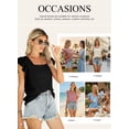 thumbnail image 4 of Eytino Womens Summer Top Square Ruffle Sleeveless Chiffon Blouses Top Shirts Dressy Casual Tops, 4 of 13