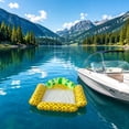thumbnail image 6 of Pool Float,Ergonomic Inflatable Water Mattress With Built In Headrest Cup Holders And Side Storage Pockets,Foldable Heavy Duty Floating Lounge For Adult Beach Pool Leisure(Yellow), 6 of 8