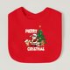 thumbnail image 5 of Babero de algodón con estampado de Papá Noel y ciervo para bebé, regalo de fiesta para recién nacidos, con vibraciones navideñas, 5 of 5