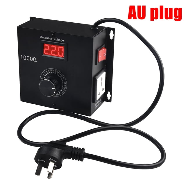 Version Améliorée 220V 10000W Régulateur de Tension Électronique Régulateur de Vitesse avec Bouton Interrupteur Prise au