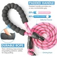 thumbnail image 2 of 2 Pack de Laisses pour Chiens Robustes de 5 Pieds avec Laisses Réfléchissantes Confortables à Poignée Rembourrée pour Chiens de Taille Moyenne (Noir + Vert), 2 of 7