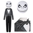 thumbnail image 3 of Traje de Cosplay de Jack Skellington para niños y niñas, traje de fiesta de Halloween, Carnaval, con máscara, para Navidad, 3 of 5