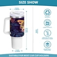 thumbnail image 3 of 40 Oz Car Handle Water Bottle Water Cup Water Bottle Water Jug Coffee Cup Travel Water Bottle Jungle Color Leopard Pattern, 3 of 8