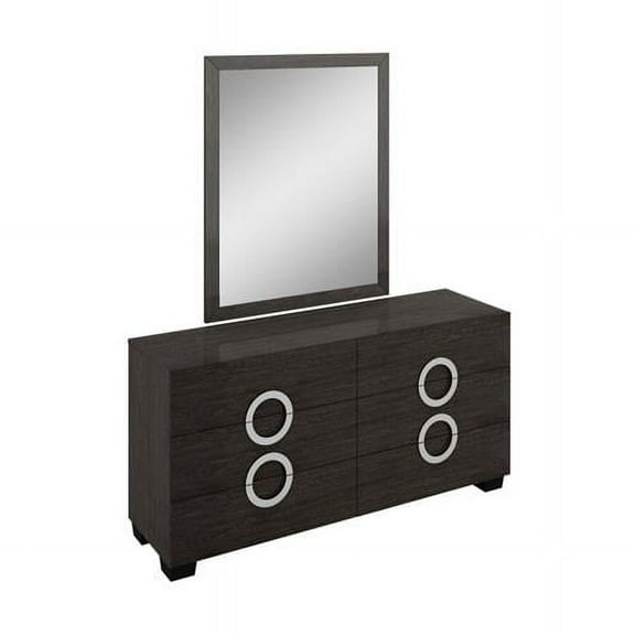 31" Refined Grey High Gloss Dresser