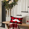 thumbnail image 5 of Twfbrm Christmas Pillow Covers Merry Christmas Throw Pillows Decorative Xmas Red & Black Cotton Cloth Soft Pillows Cover Rectangle Neck Pillow Cover Sofa Decorative 12x20in - Mustache, 5 of 6