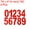 Red, variant on Uxcell 6 Pcs 3" Reflective Mailbox Numbers for Outside Waterproof Stickers Black