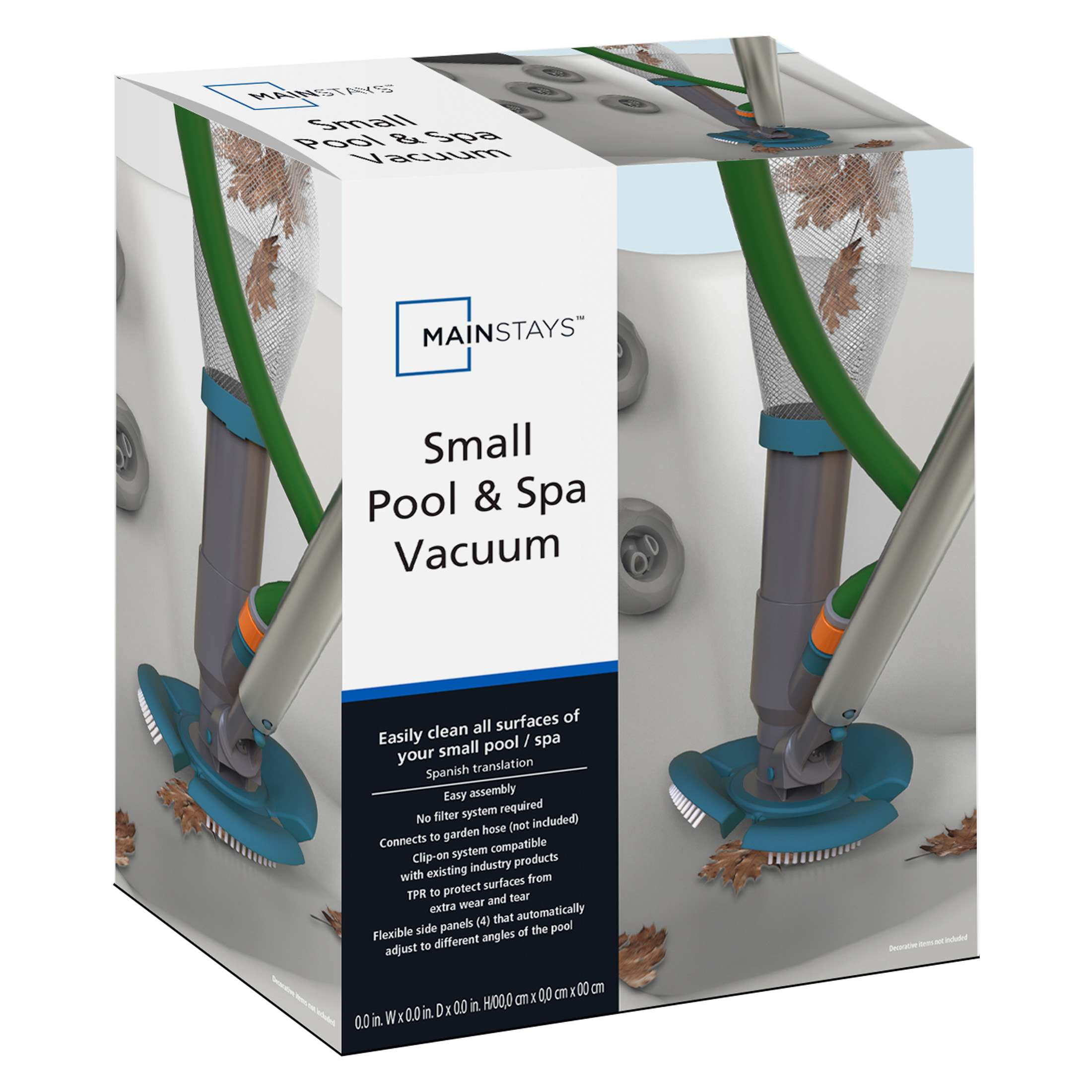 Mainstays Spa Vacuum with 360 Flexible Sides in Gray & Teal - 10.5 in x 6 in x 10.75 in - 0.65 lb