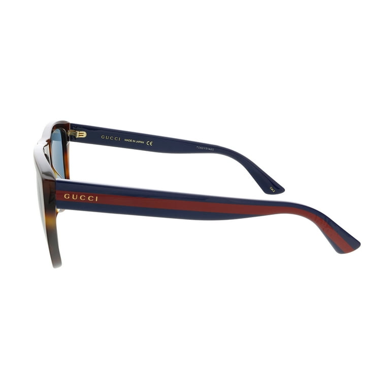 GUCCI GG0926S 002 Squared Havana Shiny Solid Marine 57 mm