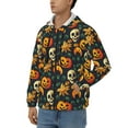 thumbnail image 3 of Naloa Halloween Skull Men’s Hoodies, Zip up Hoodie, Sweatshirts,Hoodies for Men Sizes S-3XL-3X-Large, 3 of 5