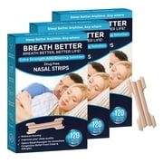 Breath Better Small Tan Nasal Strips, Extra Strength Anti Snoring Solution,Drug-Free,Works Instantly to Improve Sleep, Reduce Snoring,Relief Congestion Caused by Colds & Allergies 360 Pieces