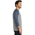 thumbnail image 3 of District Made Mens Perfect Tri 3/4 Sleeve Raglan-XS (Navy Frost/ Grey Frost), 3 of 6