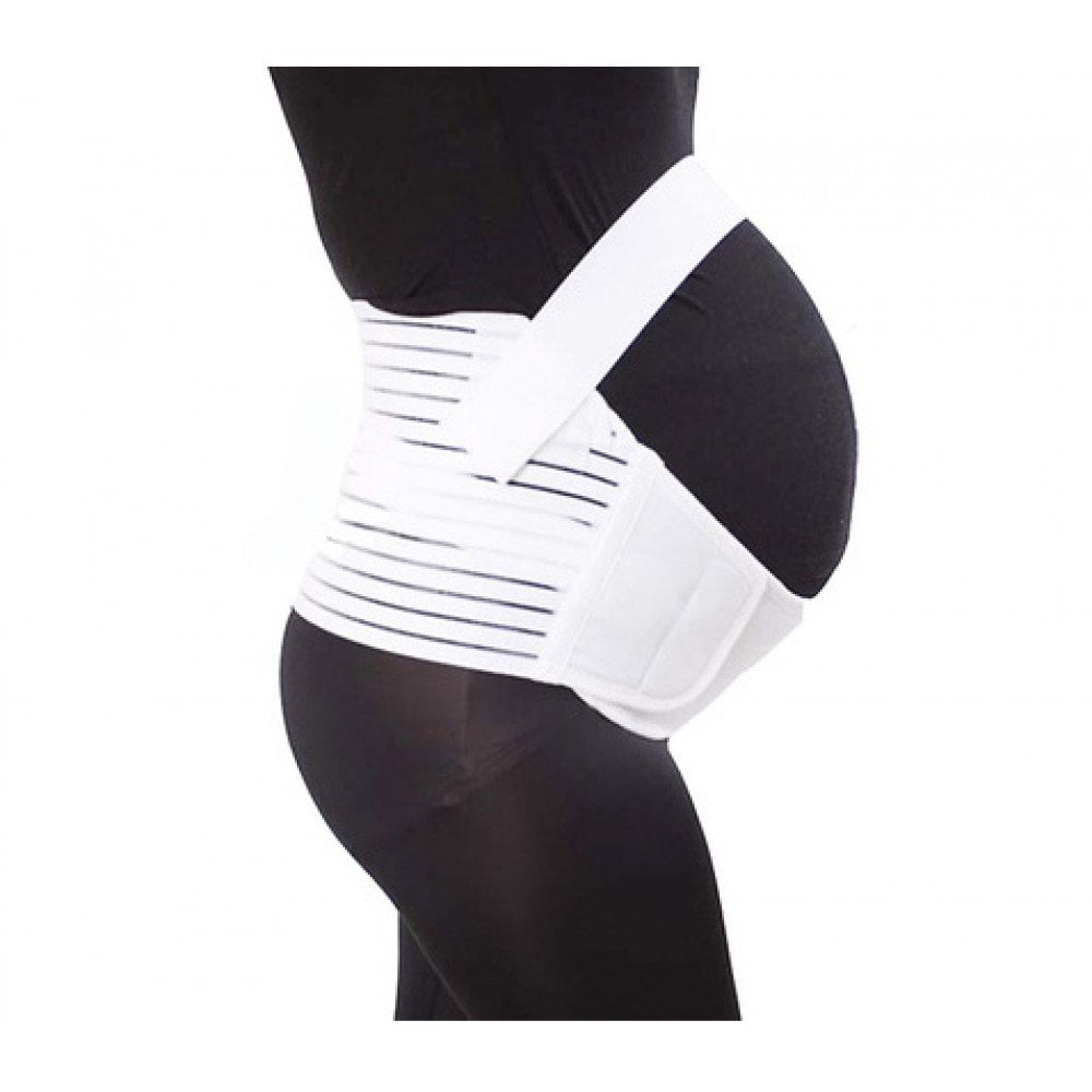 New Maternity Back and Lumbar Support Belt White