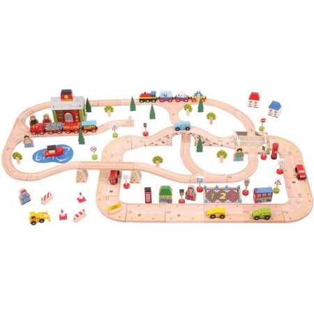 BigJigs Rail City Road and Railway Play Train Set