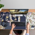thumbnail image 4 of Long Mouse Pads for Desk,Pioneer Flower Floral Print Pattern Desk Mats on Top Of Desks, Desk Mouse Pad Extra Large with 3mm Non-Slip Base and Stitched Edge for Gaming,Office,Work,Home 47.3"x23.6", 4 of 6