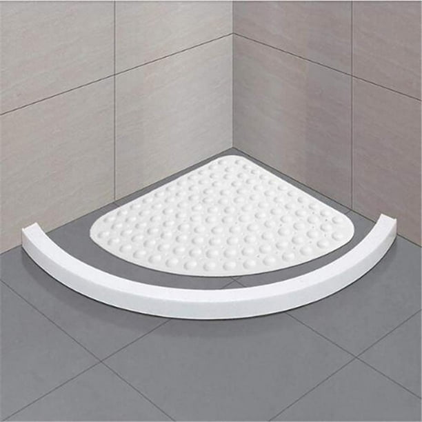 Tapis De Douche Antidérapant Galets 53x53cm - Lavable Machine, Anti-Moisissure Gris