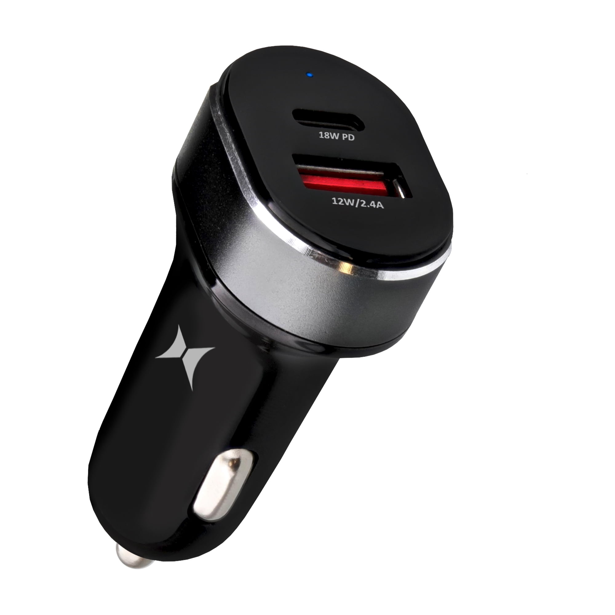 Xtreme 30W Power Delivery 3.0 Fast Charger Car Charger, 2 Device Ports: Type-C and USB-A