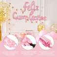 thumbnail image 4 of Globos de Letrero Feliz Cumpleaños, Decoración de Fiesta, Metálico, Inflable (Pink), 4 of 4