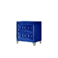 thumbnail image 2 of ACME Dante Crystal-Like Knob Velvet Upholstered 2-Drawer Nightstand in Blue, 2 of 3