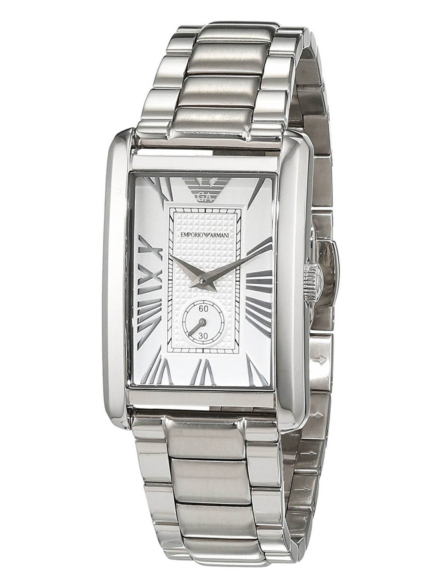 Emporio Armani AR1639 Classic Silver Dial Stainless Steel Women's Watch ...